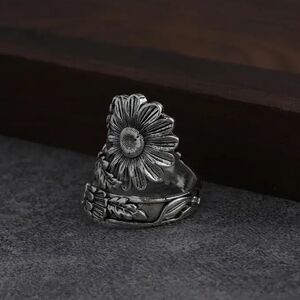 💥Sunflower Spoon Ring Silver Plated